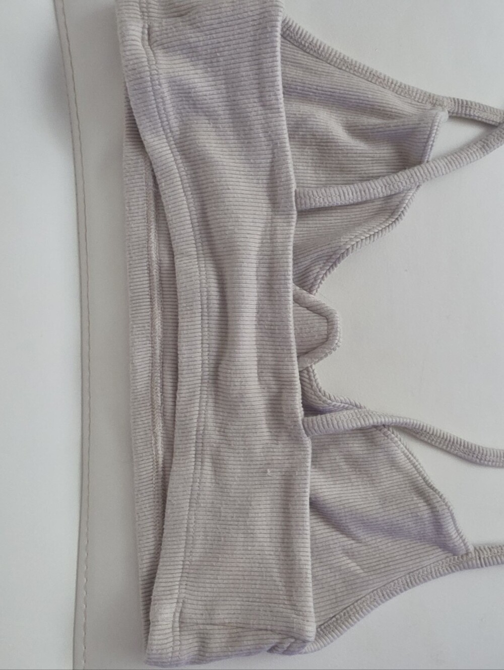 Joah Brown Ribbed Cream Relaxed Fit Shorts XS/SM SET - Picture 5 of 6